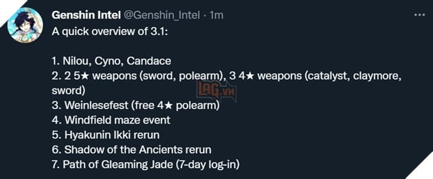 Genshin Impact - Thời gian diễn ra sự kiện sinh nhật lần 2 và những phần quà được leak  2