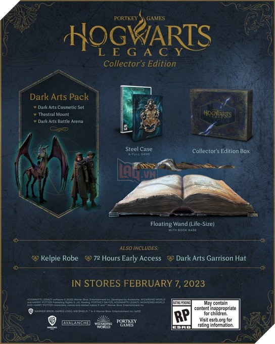 Hogwarts Legacy thông báo phiên bản Collector’s Edition có hẳn chiếc đũa phép bay lơ lửng cực chất