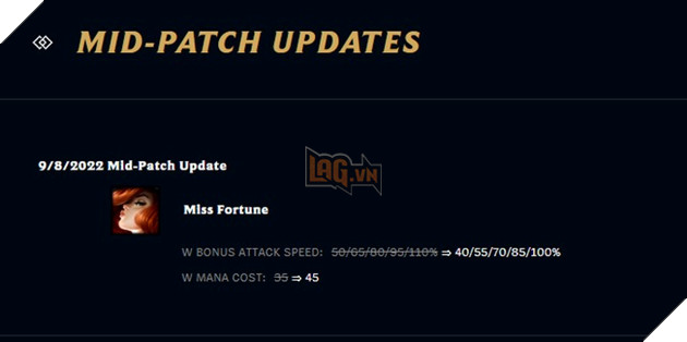 LMHT: Miss Fortune vừa được buff đã bị nerf sau chỉ vài giờ 2