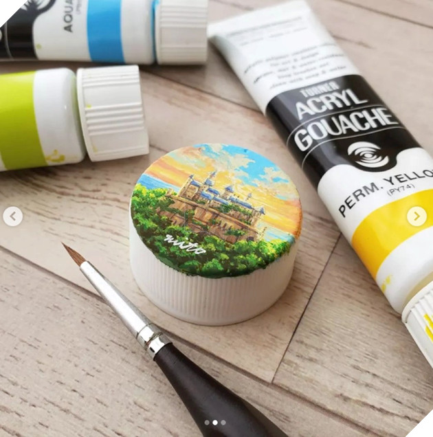 Đắm chìm với khung cảnh bình yêu được phác hoạ trên nắp chai nhựa từ nữ hoạ sĩ Nhật