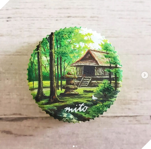 Đắm chìm với khung cảnh bình yêu được phác hoạ trên nắp chai nhựa từ nữ hoạ sĩ Nhật