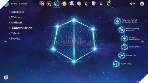 Candace: Kĩ năng, cung mệnh và nguyên liệu nâng cấp 2