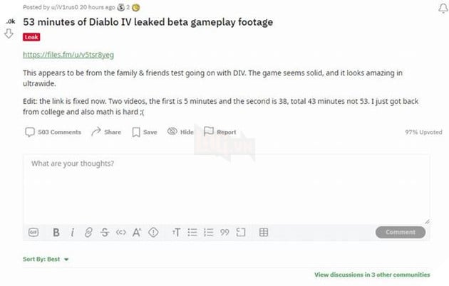 Sau GTA 6, đến lượt Diablo 4 bị rò rỉ gameplay gần một tiếng 2