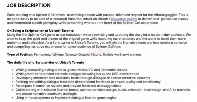 Splinter Cell Remake sẽ có một cốt truyện hiện đại hoàn toàn mới 3