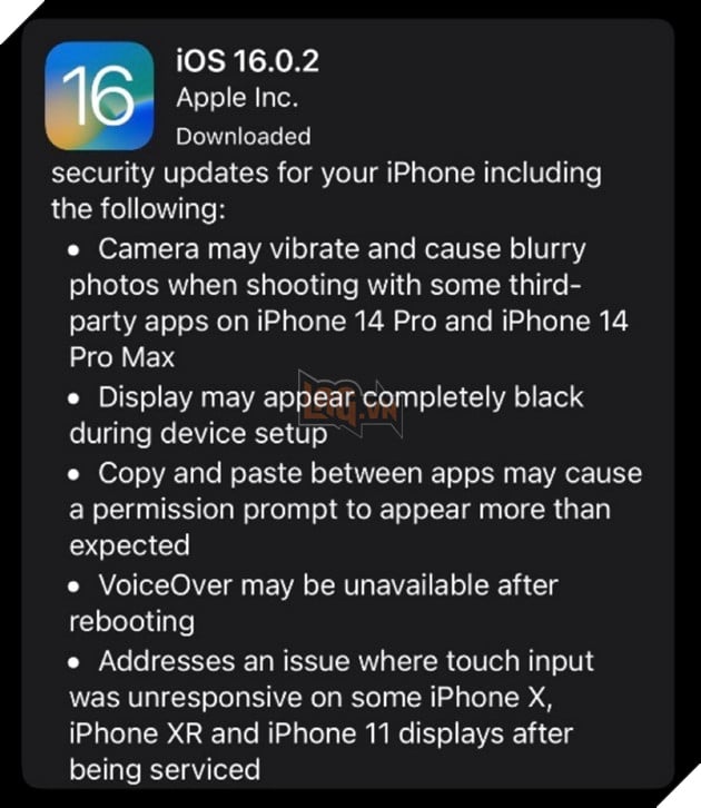 Apple phát hành iOS 16.0.2: Fix lỗi rung camera trên iPhone 14 Pro; Lỗi sao chép và dán