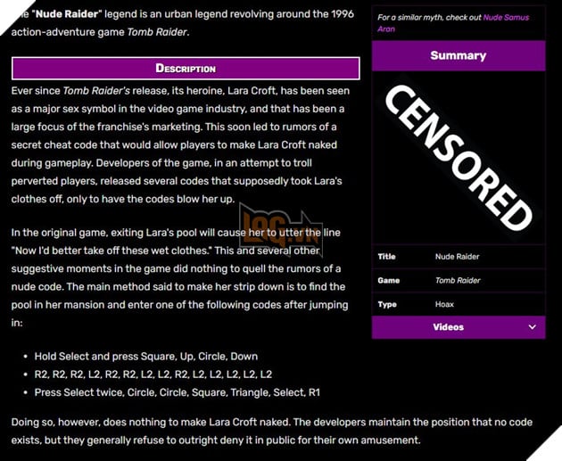 Sự thật đằng sau một chi tiết ẩn của tựa game Tomb Raider năm 1996 2