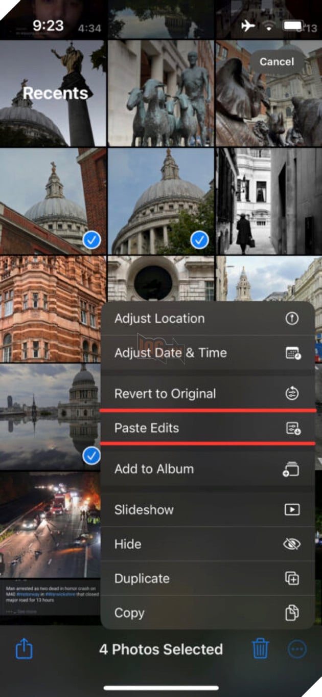 Hướng dẫn cách chỉnh sửa nhiều ảnh cùng một lúc trên iOS 16