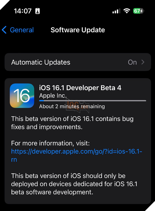 Apple vừa phát hành iOS 16.1 beta 4 với một loạt sửa lỗi, cải thiện hiệu suất