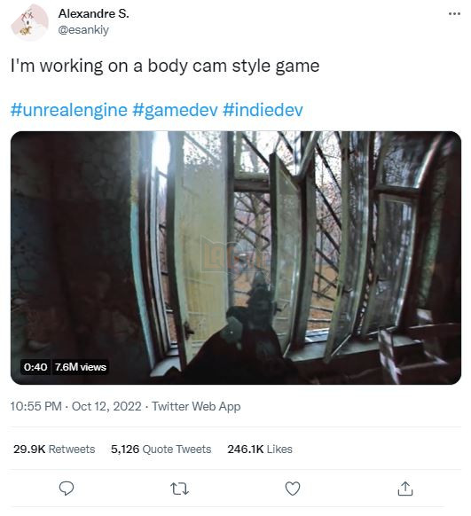 Bất ngờ xuất hiện đoạn teaser game mang phong cách Body-Cam hút người xem trên Twitter 2