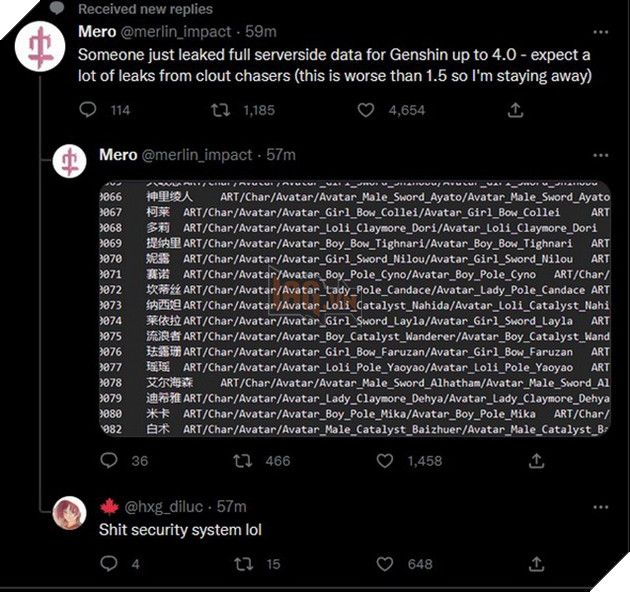 Genshin Impact tiếp tục bị hacker tấn công, hé lộ hàng loạt thông tin cập nhật Sumeru đến tận bản 4.0 2