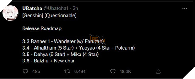 Genshin Impact: Leaker hé lộ chi tiết vũ khí và bộ kĩ năng của tất cả nhân vật ở Sumeru sẽ ra mắt từ phiên bản 3.3 đến 3.8 5