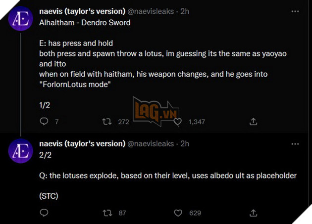 Genshin Impact: Leaker hé lộ chi tiết vũ khí và bộ kĩ năng của tất cả nhân vật ở Sumeru sẽ ra mắt từ phiên bản 3.3 đến 3.8 4