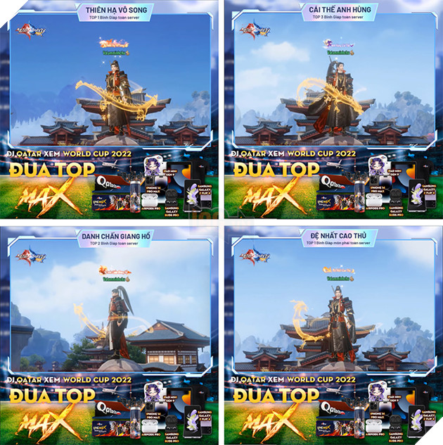 Cao thủ Võ Lâm Truyền Kỳ MAX nhận vé dự World Cup 2022 đã chính thức lộ diện 4