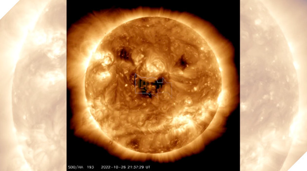 Hình ảnh Mặt trời tươi cười sẽ tạo nên những cơn bão tấn công vào Trái đất