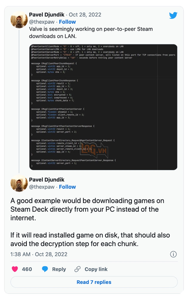 Valve phát triển tính năng mới trên Steam, cho phép người dùng tải game qua mạng LAN