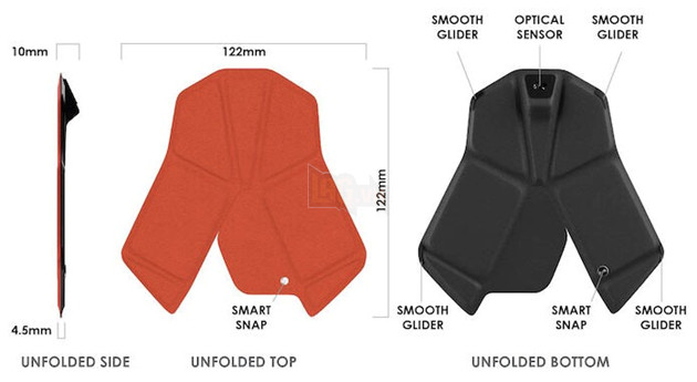 Xuất hiện mẫu chuột máy tính siêu gọn nhẹ, có thể gấp mở như xếp giấy Origami Nhật Bản