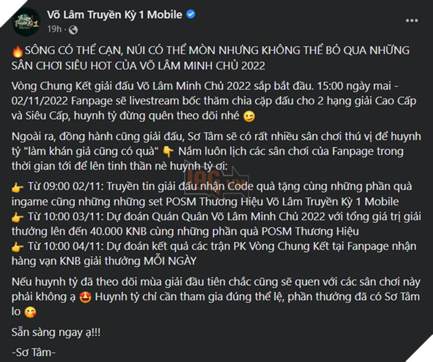 VLTK1M: Những lưu ý trước Vòng Chung Kết của Võ Lâm Minh Chủ mùa 2 5