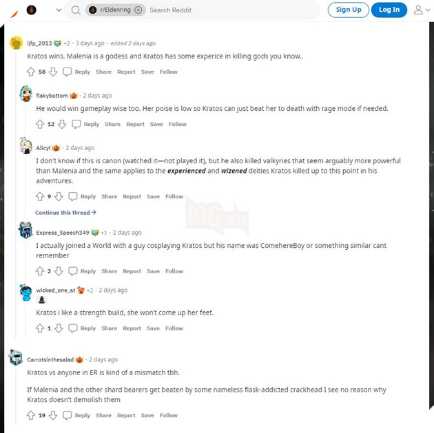 Cộng đồng hâm mộ so găng Kratos trong God of War với Malenia trong Elden Ring 4