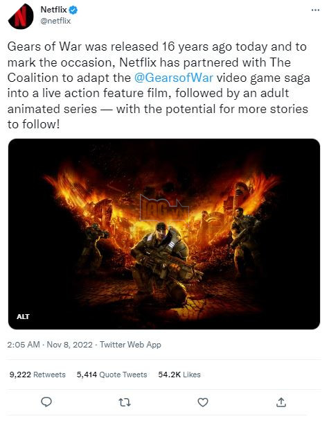 Gears of War chính thức được Netflix công bố phim Live-action và seri hoạt hình người lớn 2
