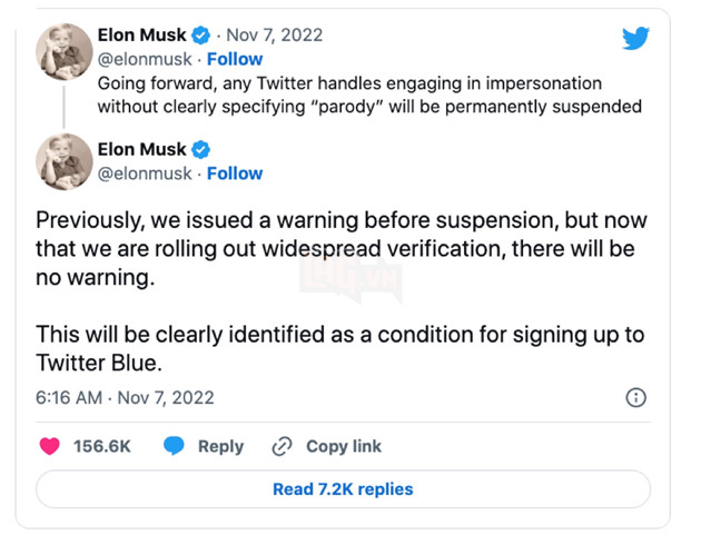 Sau khi bán tick xanh với giá 8 USD, nhiều tài khoản Elon Musk "fake" mọc lên khắp Twitter