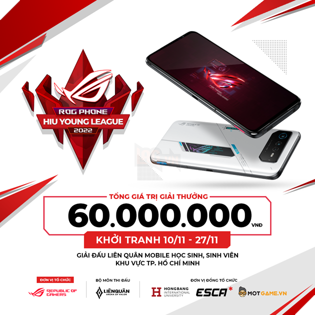 Khởi tranh giải đấu ROG PHONE HIU YOUNG LEAGUE 2022 Bộ môn Liên Quân Mobile
