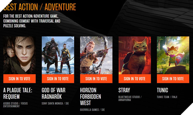 The Game Awards 2022 chính thức công bố các đề cử cho toàn bộ hạng mục 18