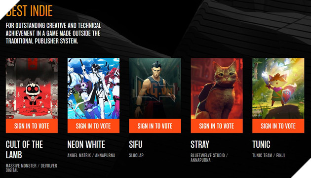 The Game Awards 2022 chính thức công bố các đề cử cho toàn bộ hạng mục 12