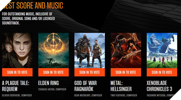 The Game Awards 2022 chính thức công bố các đề cử cho toàn bộ hạng mục 7