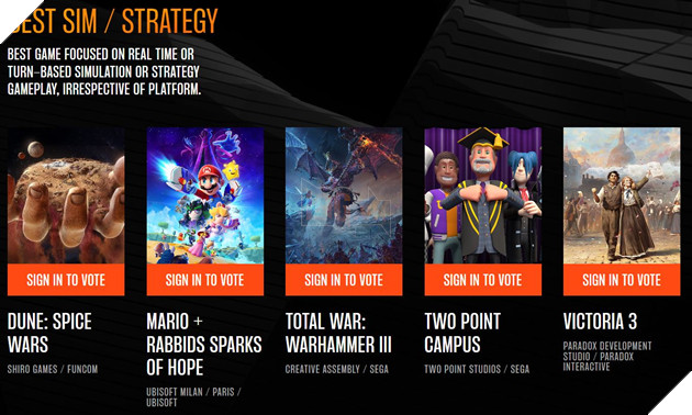 The Game Awards 2022 chính thức công bố các đề cử cho toàn bộ hạng mục 22