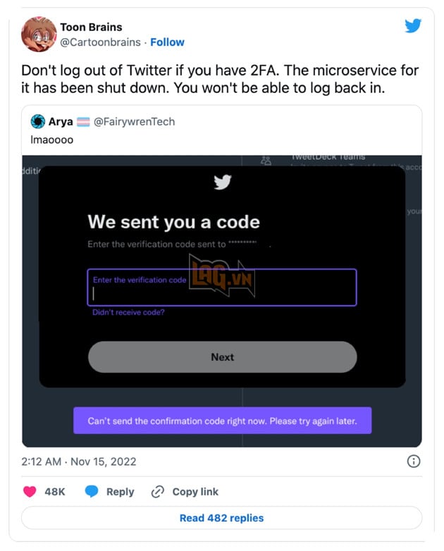 Người dùng Twitter tiếp tục phàn nàn về sự cố xác thực hai yếu tố SMS