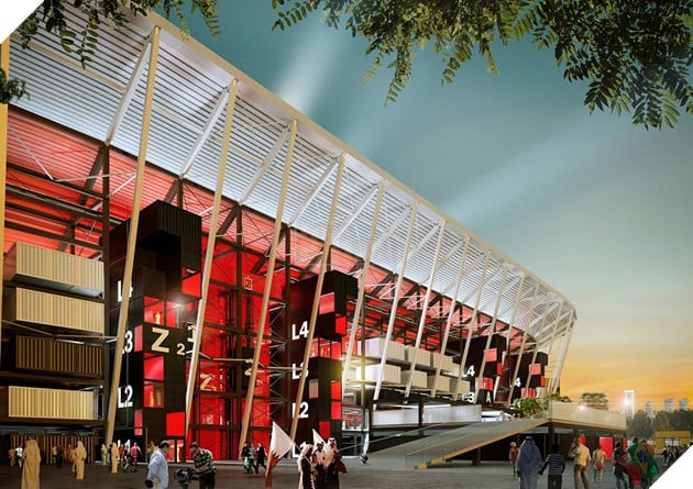 Sân vận động "di động" tổ chức World Cup 2022 được làm bằng container và có thể tháo rời