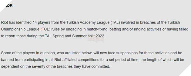 14 tuyển thủ LMHT bị Riot đình chỉ thi đấu vì gian lận trong Academy League