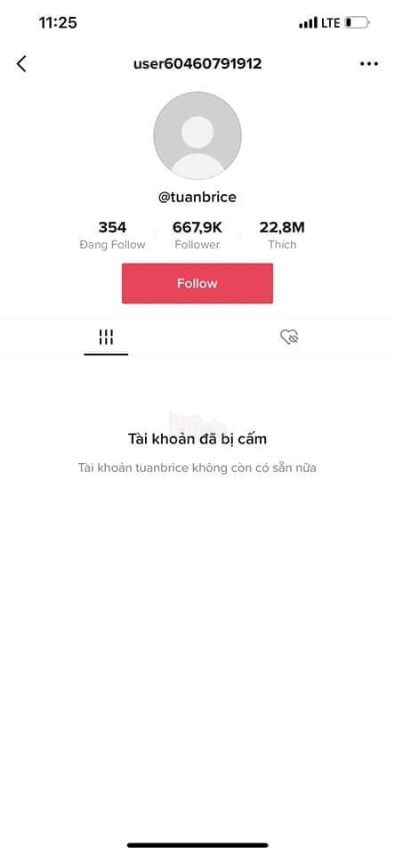 Kênh của nam TikToker gây tranh cãi bị khóa vĩnh viễn