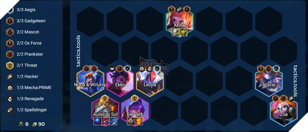 DTCL Mùa 8: Hướng dẫn Top đội hình Hiểm Họa đa hệ tộc mạnh nhất 13.5 Rank Cao Thủ 3