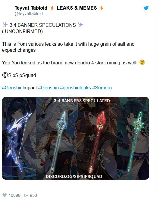 Genshin Impact: Leaker hé lộ Banner nhân vật và vũ khí bản 3.4 - Hutao và đội quân Liyue đồng loạt Rerun 3