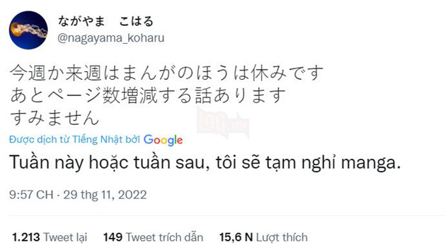 tác giả manga chainsaw man tạm nghỉ