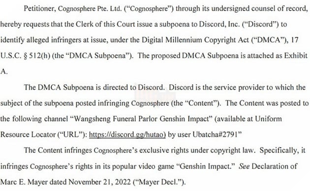 Genshin Impact: Hoyoverse chính thức khởi kiện Leaker Ubatcha và yêu cầu Discord xóa cả kênh cộng đồng Leak 4