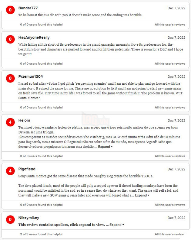 God of War Ragnarok bất ngờ bị ném bom Review ngay trước thềm The Game Awards