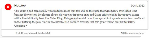 God of War Ragnarok bất ngờ bị ném bom Review ngay trước thềm The Game Awards 6