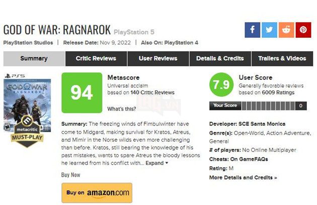 God of War Ragnarok bất ngờ bị ném bom Review ngay trước thềm The Game Awards 3