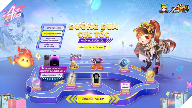 ZingSpeed Mobile lên 4 tuổi, game thủ “lên đời” iPhone 14 Pro Max 
