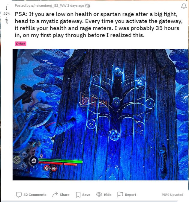 Cày hơn 35 giờ chơi, game thủ God of War Ragnarok phát hiện ra mẹo hồi máu cực nhanh 2