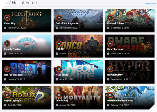 Top 10 trò chơi mới phát hành trong năm 2022 được đánh giá cao nhất