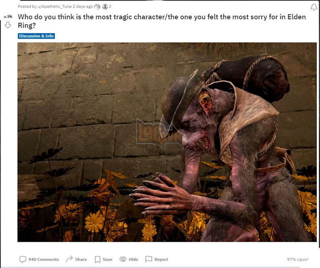Cộng đồng hâm mộ Elden Ring tranh cãi về nhân vật có câu chuyện bi thương nhất