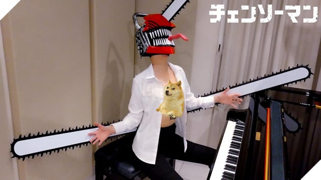 Pan Piano cosplay thành Makima và Người Cưa trong Chainsaw Man