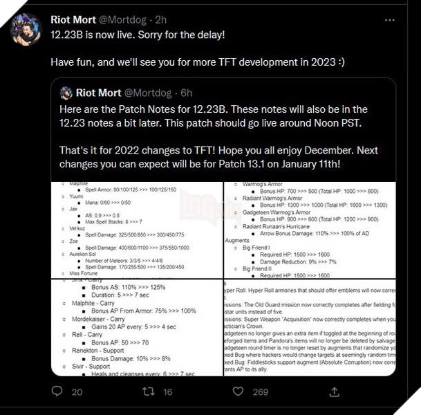 DTCL: Chi tiết bản cập nhật 12.23b - Thay đổi hàng loạt meta đầu Mùa 8 gấp