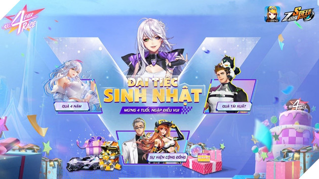 ZingSpeed Mobile chính thức tròn 4 tuổi, game thủ “chạy đua” nhận quà sinh nhật khủng