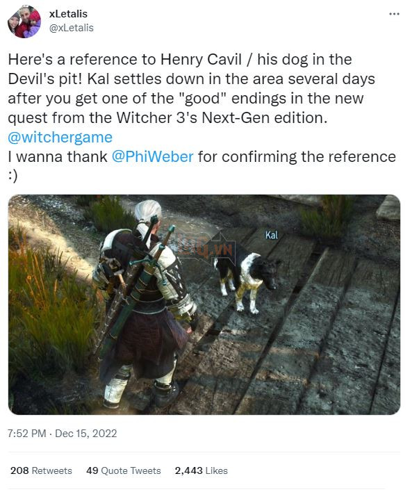 The Witcher 3: Wild Hunt Next-Gen xuất hiện chi tiết nhỏ liên quan đến Henry Cavill 2