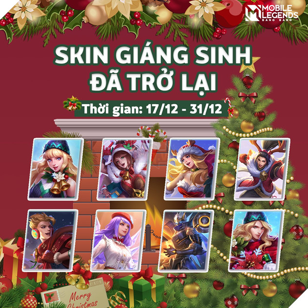 MLBB: Granger và Rafaela “lên đồ” đón Giáng sinh, game thủ rộn ràng ăn mừng mùa lễ hội