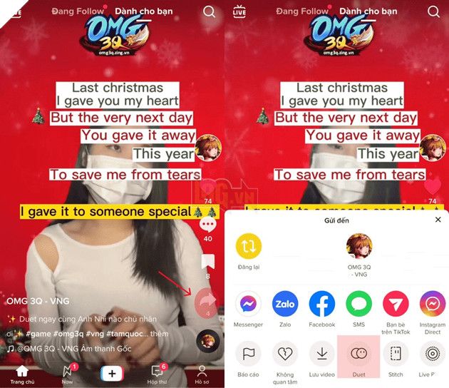 Game thủ OMG 3Q được trổ tài nghệ ca hát qua trào lưu trên TikTok 3